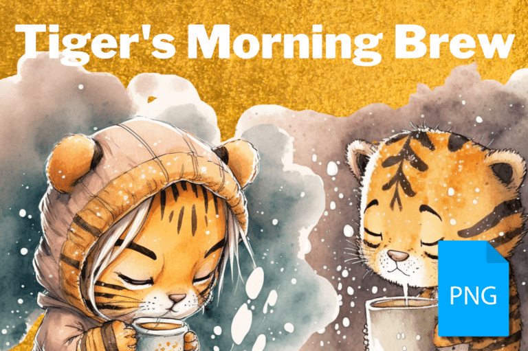 Sip on Some Style with ‘Tiger’s Morning Brew’ Clip Art